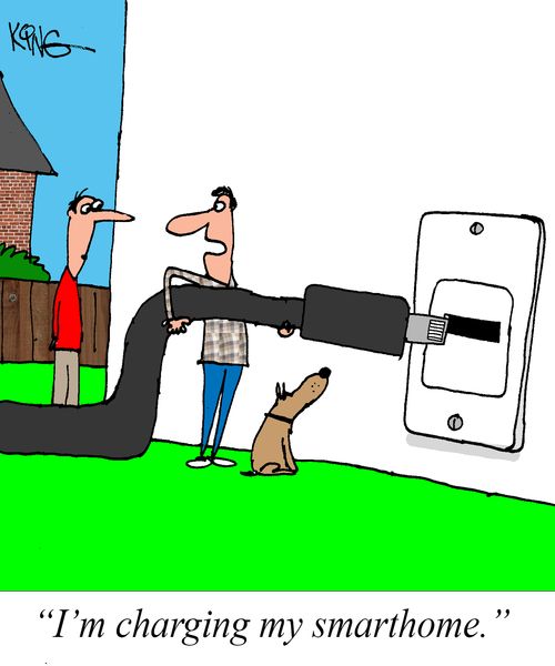 "I'm charging my smartphone."