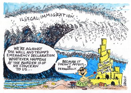"We're against the Wall and Trump's emergency declaration. Whatever happens at the border is of no concern to us..."
