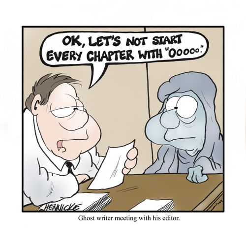 Ghost writer meeting with his editor.