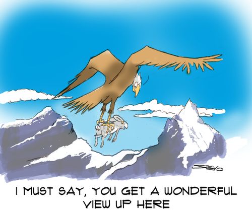 "I must say, you get a wonderful view up here."