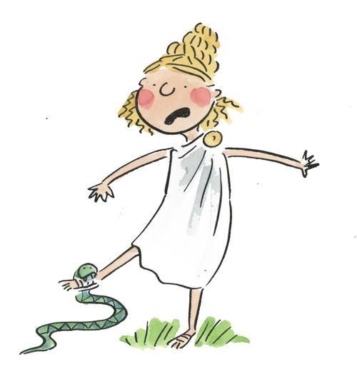 Eurydice is bitten by a snake