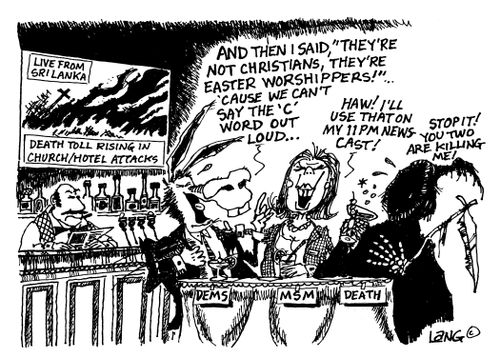 "And then I said, 'They're not Christians, they're Easter Worshippers!' Cause we can't say the 'C' word out. . ."