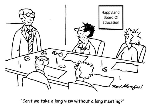 "Can't we take a long view without a long meeting."