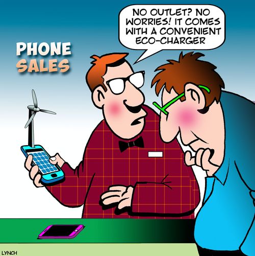 "No outlet? No worries! It comes with a convenient eco-charger."