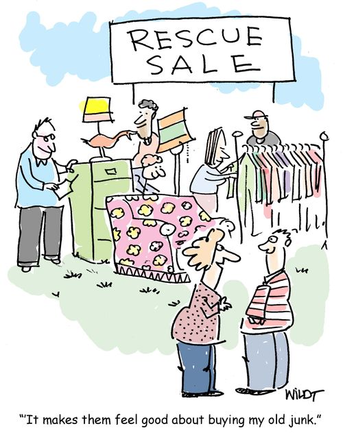 "It makes them feel good about buying my old junk."