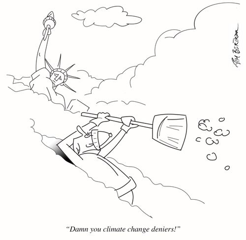 "Damn you climate change deniers!"