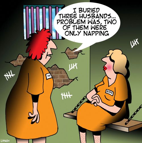 "I buried three husbands. . .problem was, two of them were only napping."