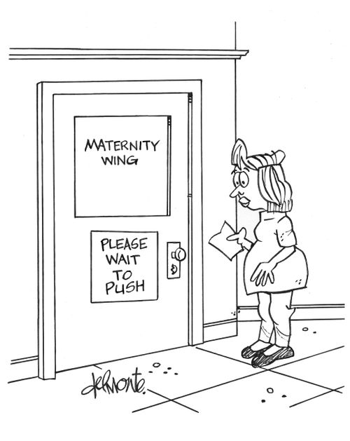 Maternity Wing Sign: Please Wait To Push
