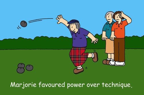 Marjorie favoured power over technique.
