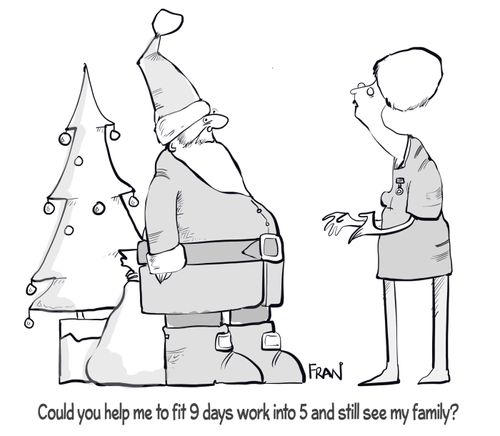 "Could you help me fit nine days work into five and still see my family?"