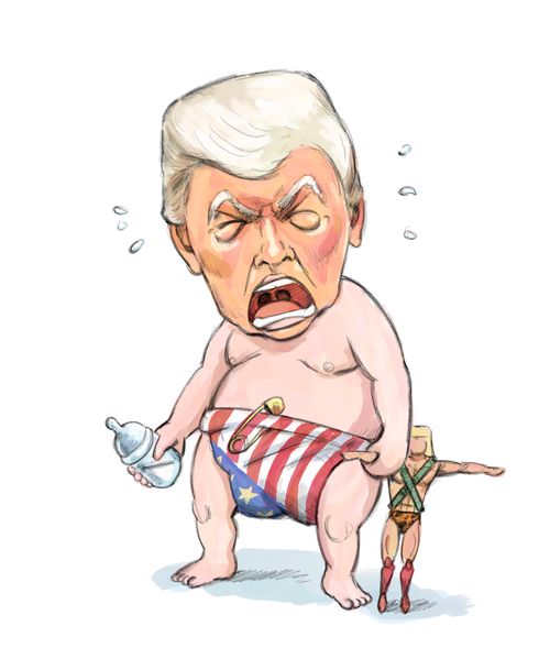 Angry baby Trump