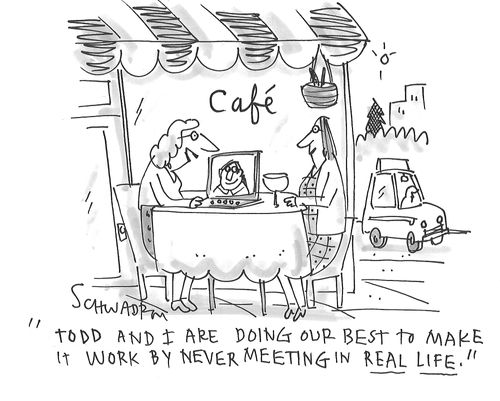 "Todd and I are doing our best to make it work by never meeting in real life."