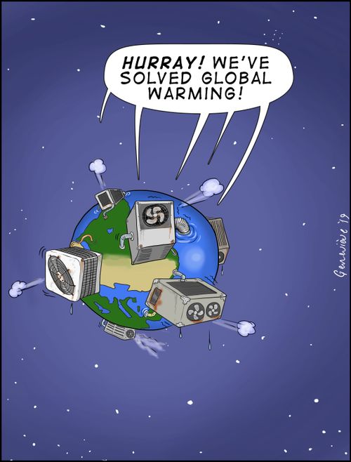 "Hurray! We've solved global warming!"