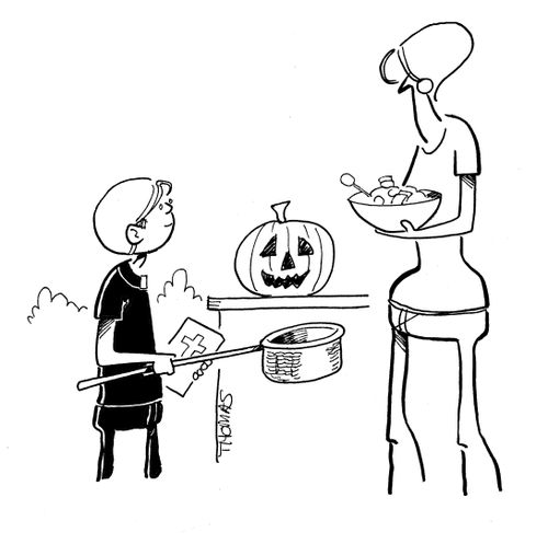 Priest Halloween costume for boy.