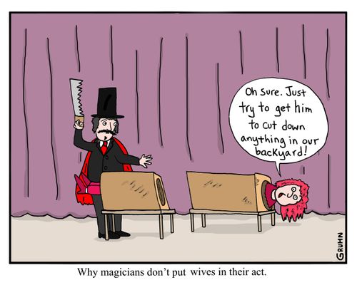 Why Magicians don't put wives in their act