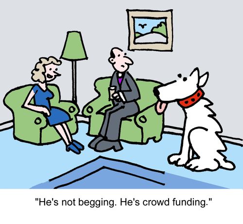 "He's not begging. He's crowd funding."