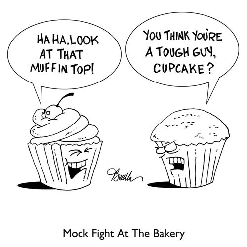 Mock Fight At The Bakery
