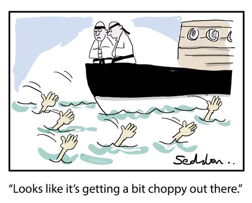 "Looks like it's getting a bit choppy out there."