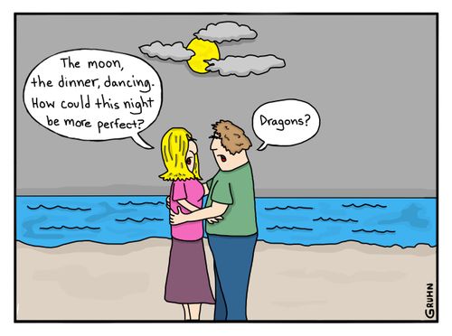 "The moon, the dinner, dancing. How could this night be more perfect?"