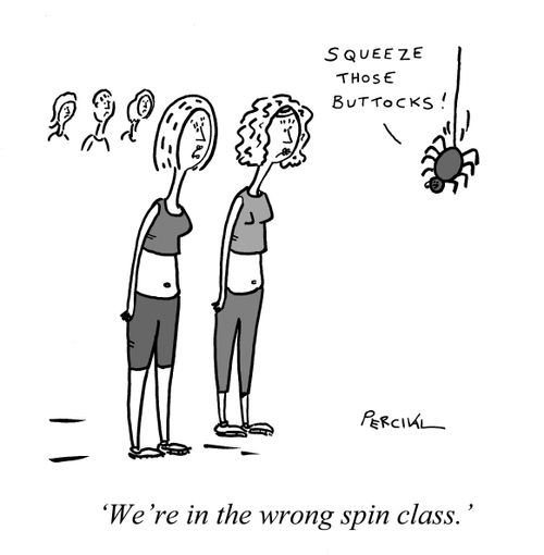 "We're in the wrong spin class."