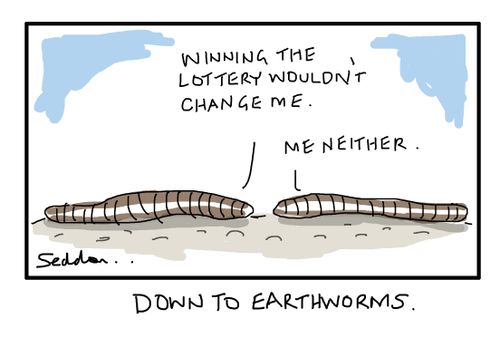 Down to earthworms.