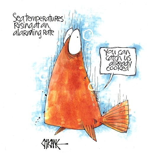 Sea temperatures rising at an alarming rate.