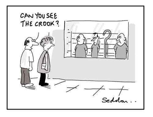 "Can you see the crook?"