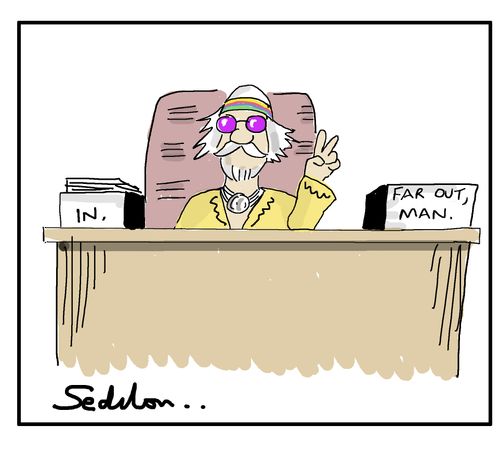 Desk Organizer: In and Far Out, Man.