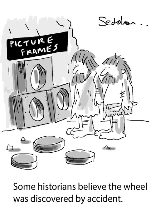Some historians believe that the wheel was discovered by accident.