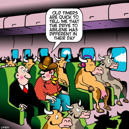 "Old timers are quick to tell me that the drive to Abilene was different in their day."
