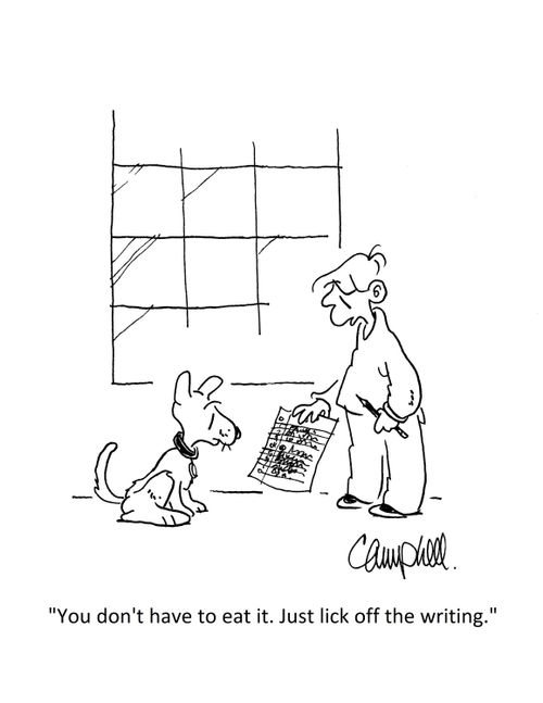 "You don't have to eat it. Just lick off the writing."