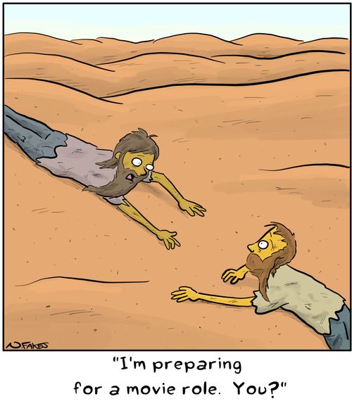 "I'm preparing for a movie role. You?"