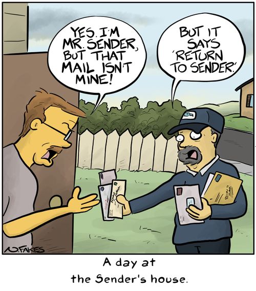 A day at the Sender's house.