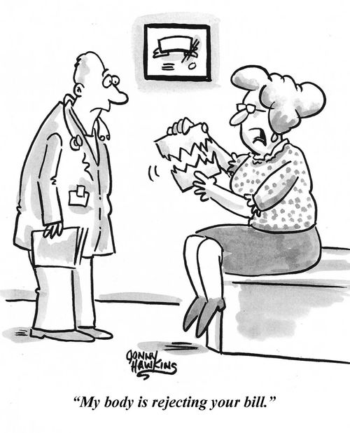 "My body is rejecting your bill."