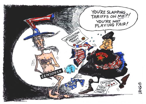"You're slapping tariffs on me?! You're not playing fair!"
