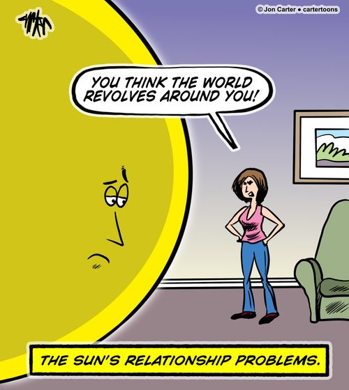 The sun's relationship problems.
