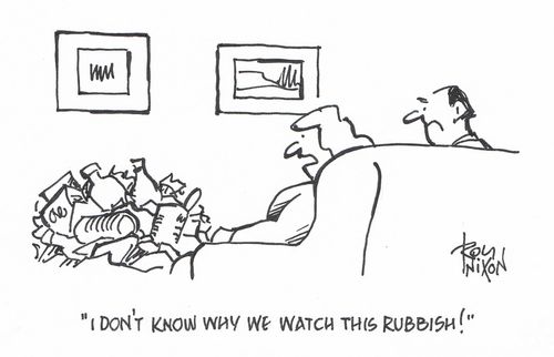 "I don't know why we watch this rubbish!"