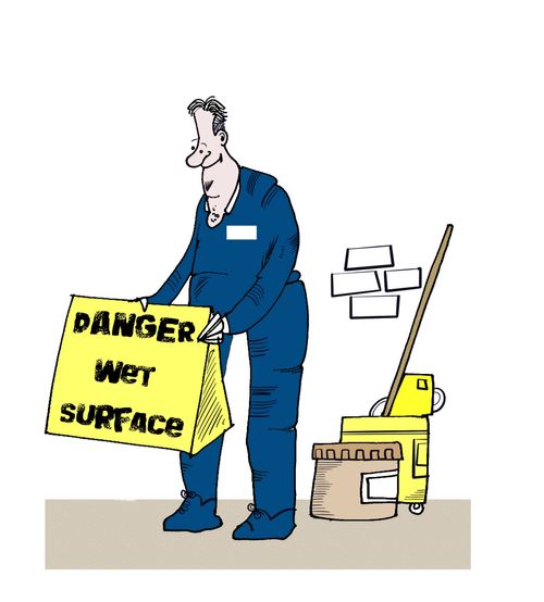 Danger Wet Surface 
