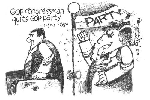 GOP Congressman quits GOP party.