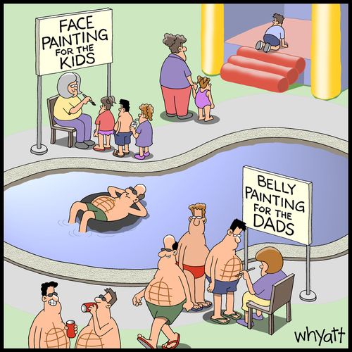 Belly Painting for the Dads