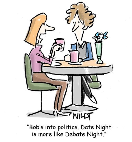 "Bob's into politics. Date Night is more like Debate Night."