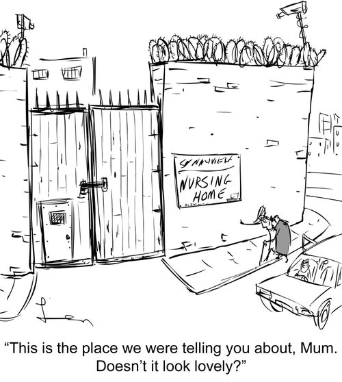 "This is the place we were telling you about, Mum. Doesn't it look lovely?"