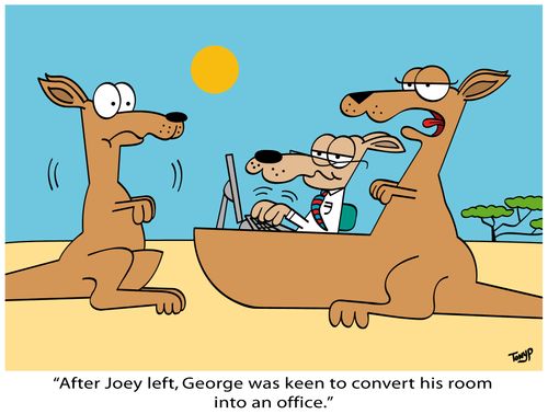 "After Joey left, George was keen to convert his room into an office."