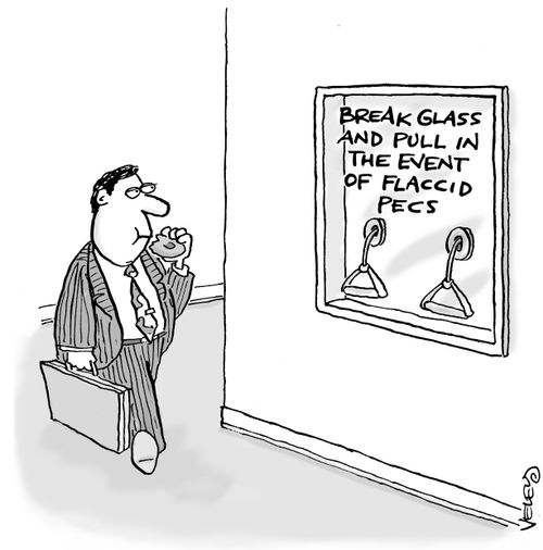 Break Glass and Pull in the Event of Flaccid Pecs