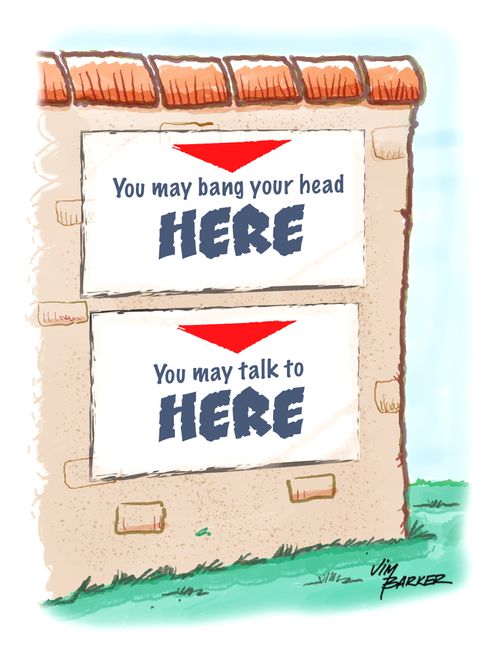 You May Bang Your Head Here/You May Talk To Here.