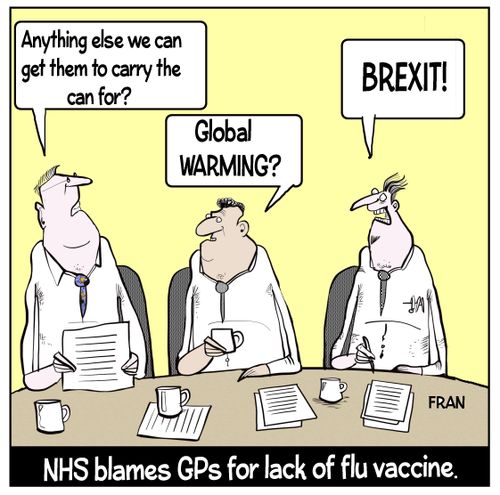 NHS blames GPs for lack of flu vaccine