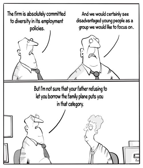 "The firm is absolutely committed to diversity in its employment policies."