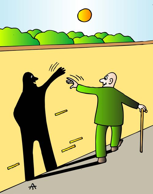 Shadow and man