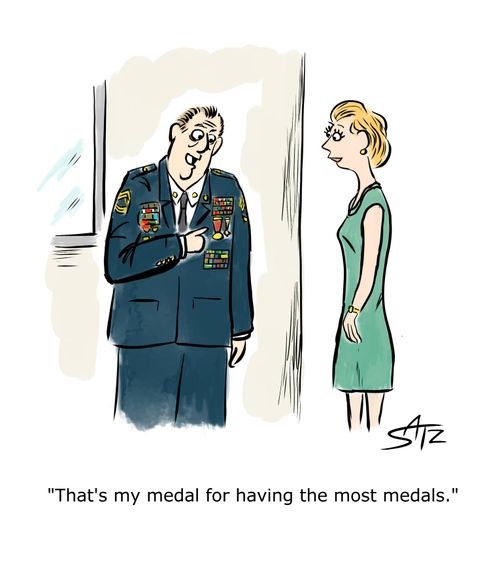 "That's my medal for having the most medals."