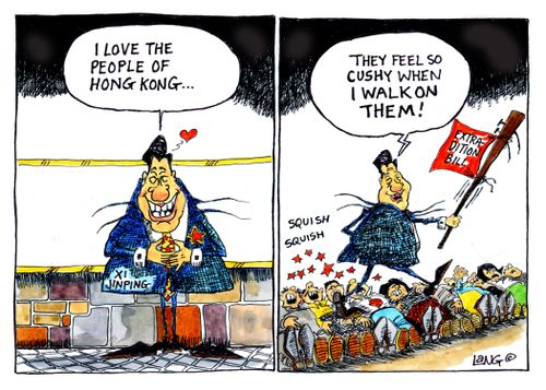 "I love the people of Hong Kong. . . They feel so cushy when I walk on them!"